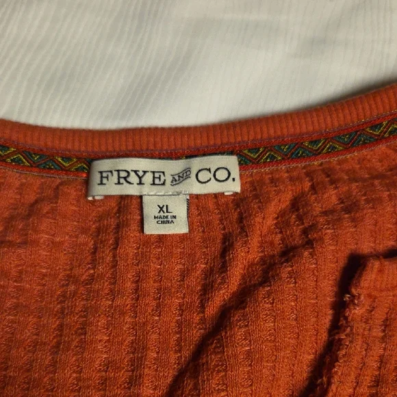 FRYE AND CO. Rust Graphic Long Sleeve Top - Picture 2 of 5